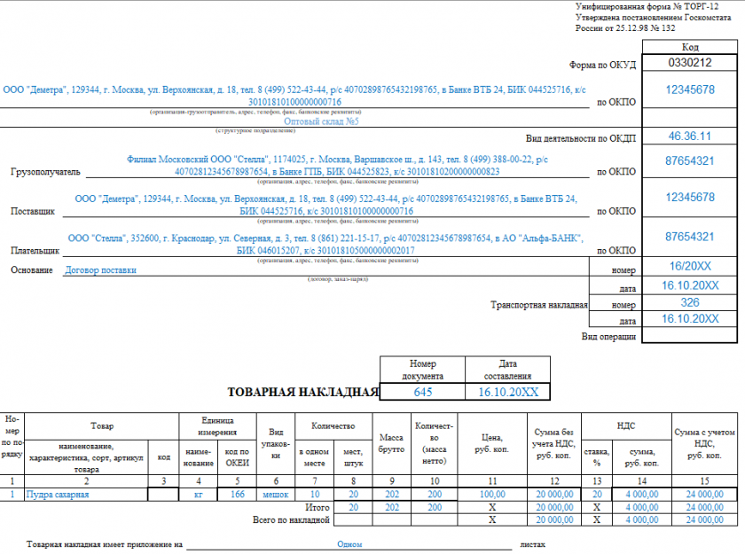 Бланк товарной накладной 2023. Товарная накладная торг 12. Форма заполнения товарной накладной торг-12. Товарная накладная форма торг-12 пример. Товарная накладная (торг-12, код формы по ОКУД 0330212).